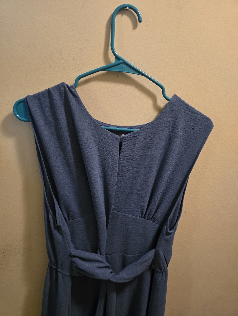 Elegant Cornflower Blue Midi Dress Size L - Picture 7 of 9